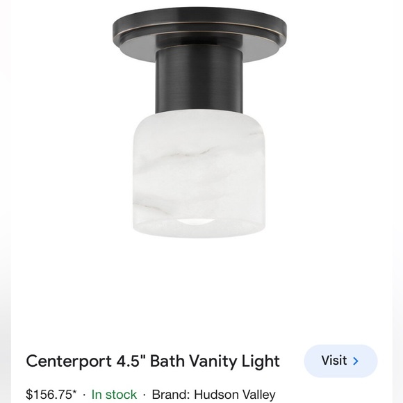 Unique Hudson Valley Centerport 4.5” Bathroom / vanity light / home / elegant - Picture 2 of 6